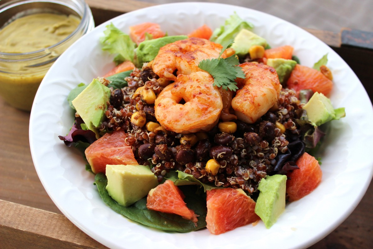 Mexican Quinoa Salad with Orange Lime Dressing NutrishMish